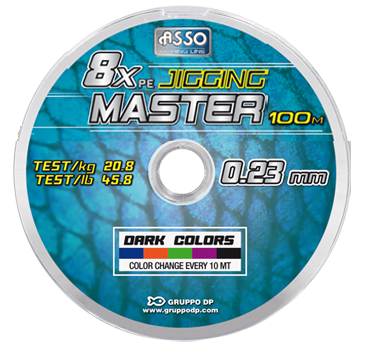 Tresse ASSO x8 multicolor 100m 0,23mm 20.8 kg connecté