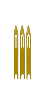 Aiguille à ramender jaune 215mm pack de 3Aiguille à ramender jaune 215mm pack de 3