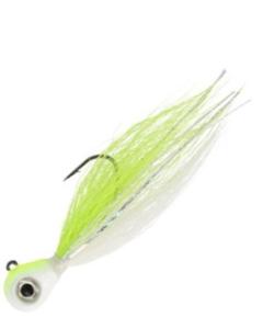 eagle claw bucktail pro-v jig chart/white  x2pcs