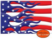 Drapeau US FLAMME LUXE 18 x30 cm
