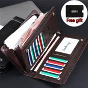 Portefeuille long  double fermeture eclair et languette couleur 03 co