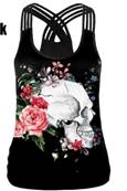 Debardeur femme skull et fleur taille XL color FS