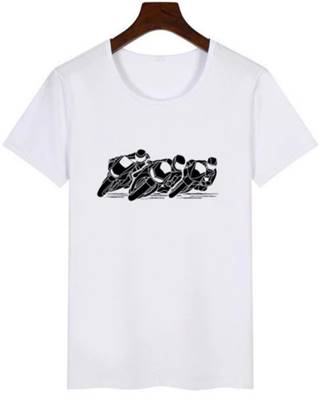 Tshirt biker pour FEMME 3XL coton color BEIGE avec 3 MOTARDS