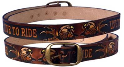 Ceinture cuir marron HOT LEATHERS live to ride taille 40