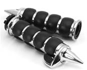 Poignée guidon neoprene , embout pointu avec accelerateur