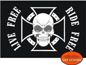 Drapeau Crane Croix de Malte LUXE 18x30 cm