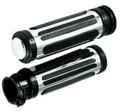 Poignée guidon chromé bande antidérapante