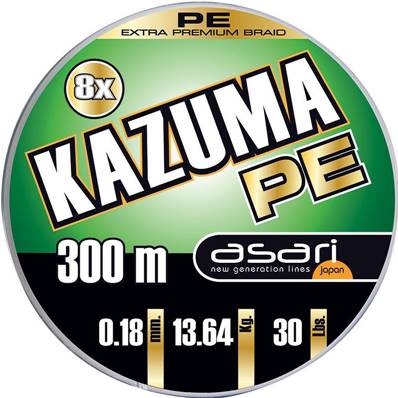 Tresse ASARI KAZUMA 8xPE 300m 0,40mm 40.91 kg