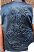 Blouson gilet cuir biker aigle M -40