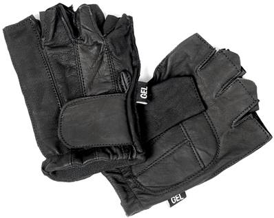 Gants cuir noir doigts coupés 2XL