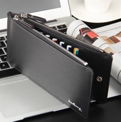 Portefeuille long CB double fermeture eclair couleur noire
