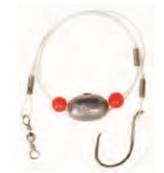 HAm Eagle claw monté acier - plomb - perle - LRRFS1