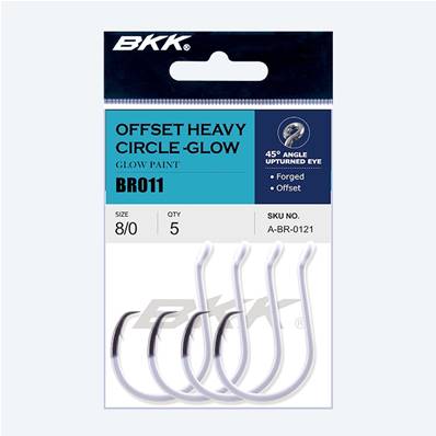 Hameçons BKK GLOW heavy circle n°8/0