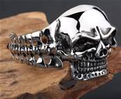 Bracelet inox grosse tete de mort