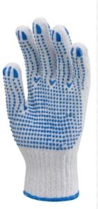 Gants tricot antidérapants bleu / gris