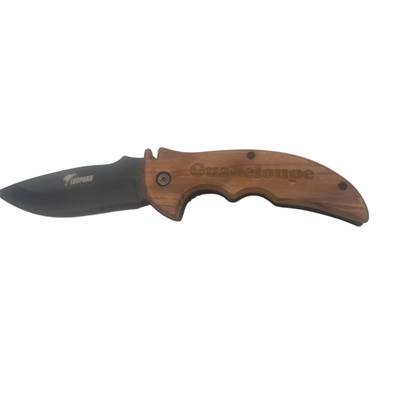 Couteau Leopard gravé GUADELOUPE NVT