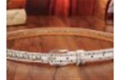 Ceinture femme rivetée color white 105 cm