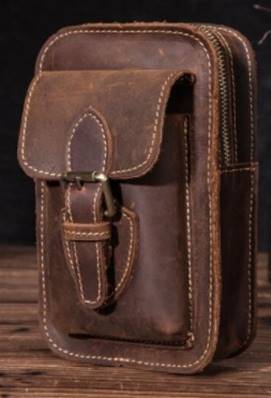 Portefeuille ceinture cuir marron model 6403-has