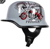 casque moto NON HOMOLOGUE moto rouge sur fond gris color 9 