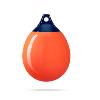 Bouée gonflable palangrier 62cm rouge A5