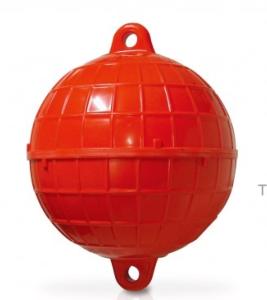 Flotteur quadrillé à 2 anses orange 300mm anses de 22mm 