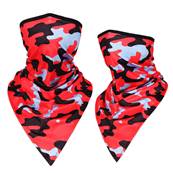 Masque col en V protection solaire kaki rougr color 08