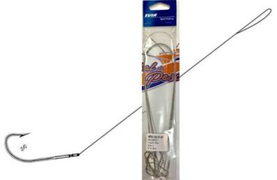 Hameçon ASARI A655 taille 2 sur bas de ligne acier tressé 40cm