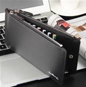 Portefeuille long CB double fermeture eclair couleur noire