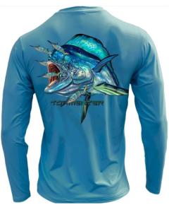 Tormenter lycra bleu vert - une dorade 