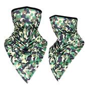 Masque col en V protection solaire kaki vert color 09