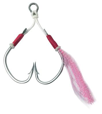 Hameçon jig asari PINK DOUBLE ASSIST 1  -- 4 tailles disponibles