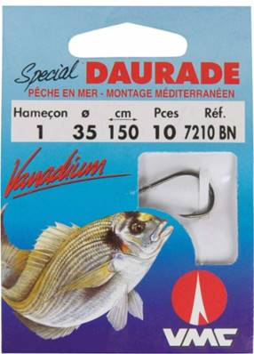 Hameçons en carnet DAURADE 4/28 1m50 FINI -70%
