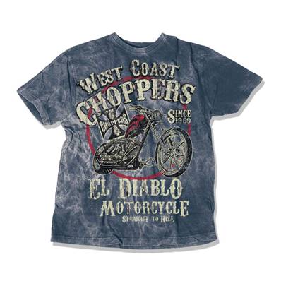 Tshirt homme EL DIABLO vintage bleu taille 2XL