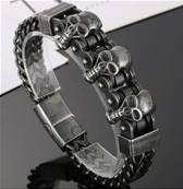bracelet métal 3 skull