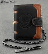 portefeuille CRAZY HUNTER + chainette noire