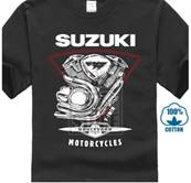 Tshirt biker SUZUKI BOULEVARD 3XL coton color noir