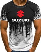 Tshirt biker SUZUKI blanc/noir XXL coton