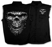 Veste JEAN SLEEVELES SKULL  XL