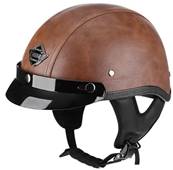 Casque moto NON HOMOLOGUE  sky + vissiere, taille M marron 8 