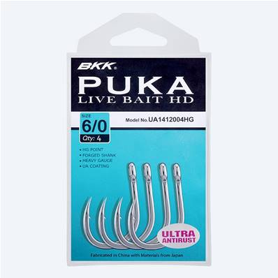 Hameçons BKK puka livebait HD n°12/0 fini-30%