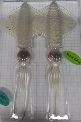 Leurre Savage Gears 3D SWIM SQUID 18cm 32gr SINKING WHITE GLOW 2pcs
