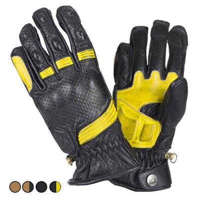 Gants RETRO II  noir et jaune  L