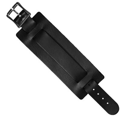 bracelet large Hot Leather noir 