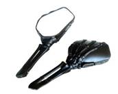Retroviseur squelette mains noir mat ( la paire )