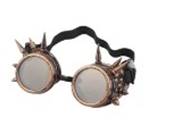 Lunette deco à piquant type mad max couleur bronze