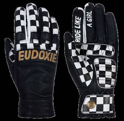 Gants cuir femme G-GOLD noir et or taille L