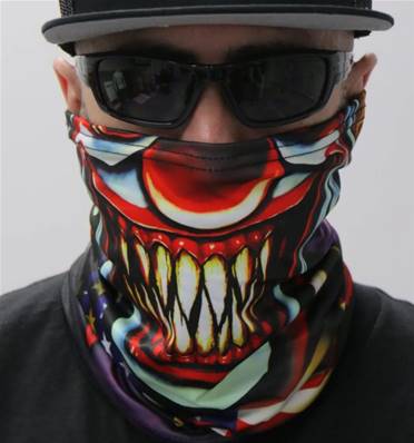 Masque protection solaire HOT LEATHERS clown 