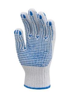 Gants tricot antidérapants bleu / gris