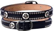 Ceinture cuir noir cloutée HOT LEATHERS western star taille 38