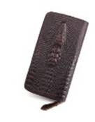 Portefeuille forme longue tete  croco marron 52602
